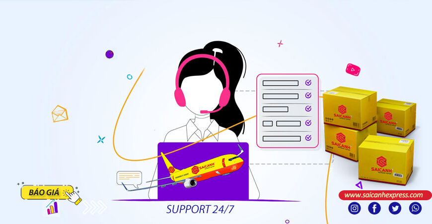 Hỗ trợ 24/7 cùng SaiCanh Express