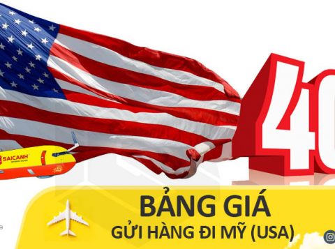 Bảng giá gửi hàng đi Mỹ