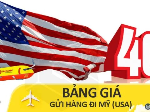 Bảng giá gửi hàng đi Mỹ