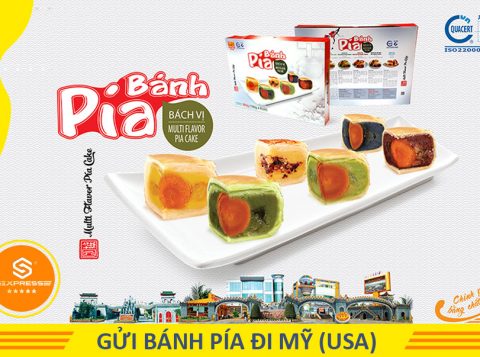 Gửi bánh pía đi Mỹ giá rẻ