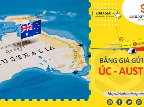 Bảng giá gửi hàng đi Australia