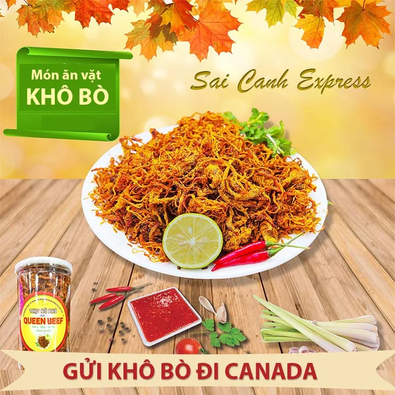 Dịch vụ gửi khô bò đi Canada