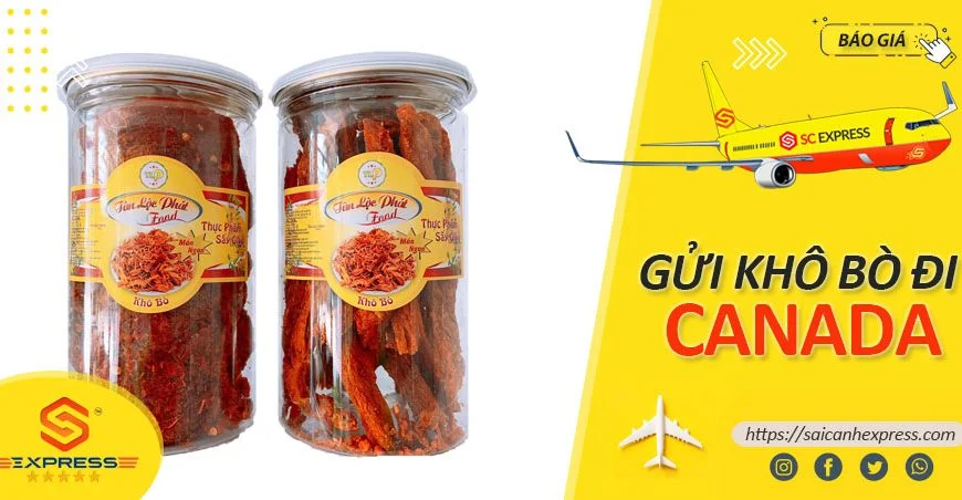 Gửi khô bò sang Canada