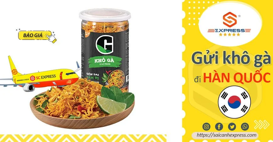 Gửi khô gà đi Hàn Quốc