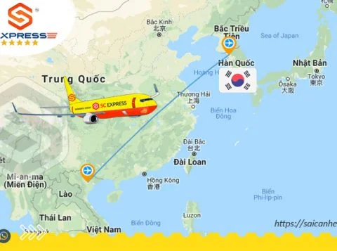 Thời gian gửi hàng sang Hàn Quốc