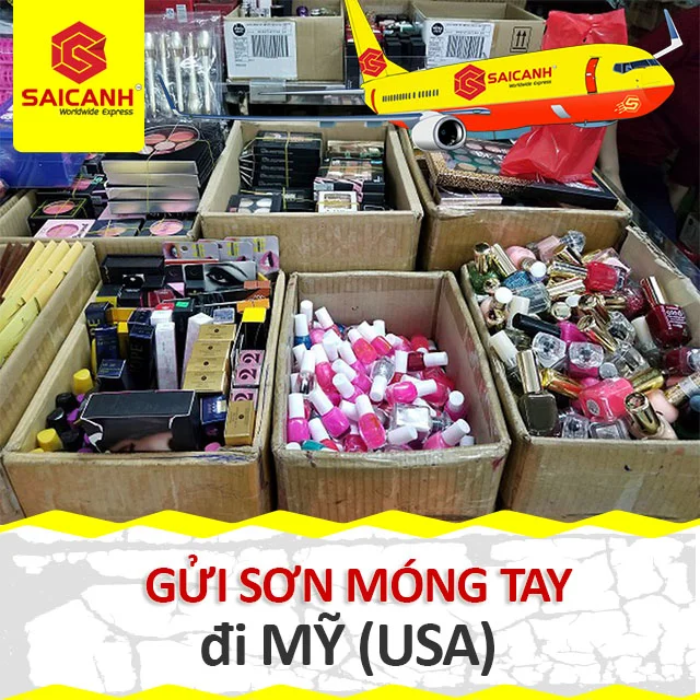 Vận chuyển sơn móng tay đi Mỹ