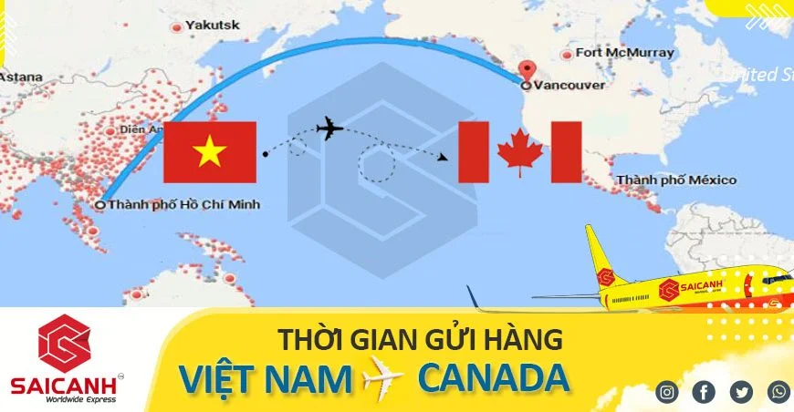 Thời gian vận chuyển hàng hóa đi Canada