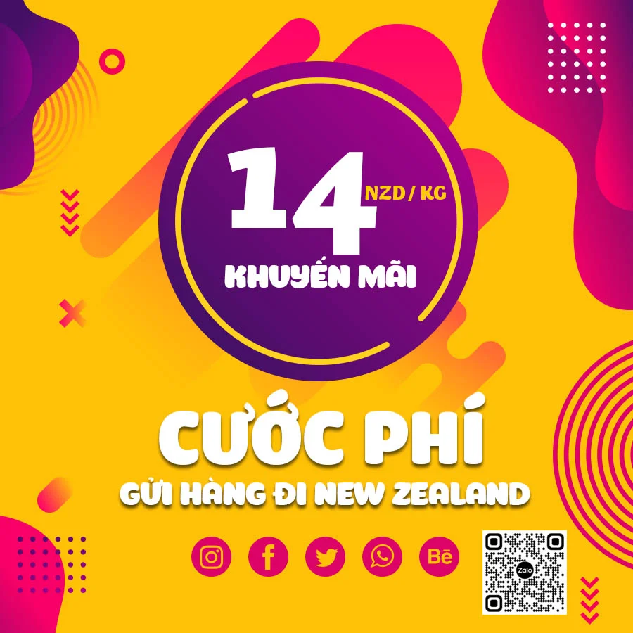 Bảng giá vận chuyển hàng hóa đi New Zealand