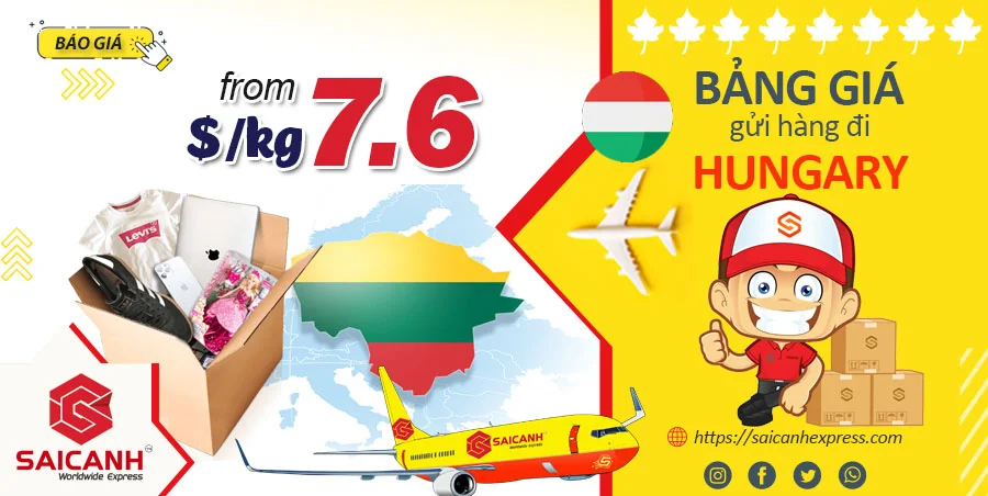 Bảng giá chuyển phát nhanh đi Hungary