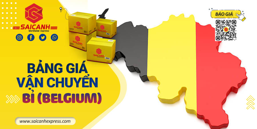 Bảng giá gửi hàng đi Bỉ