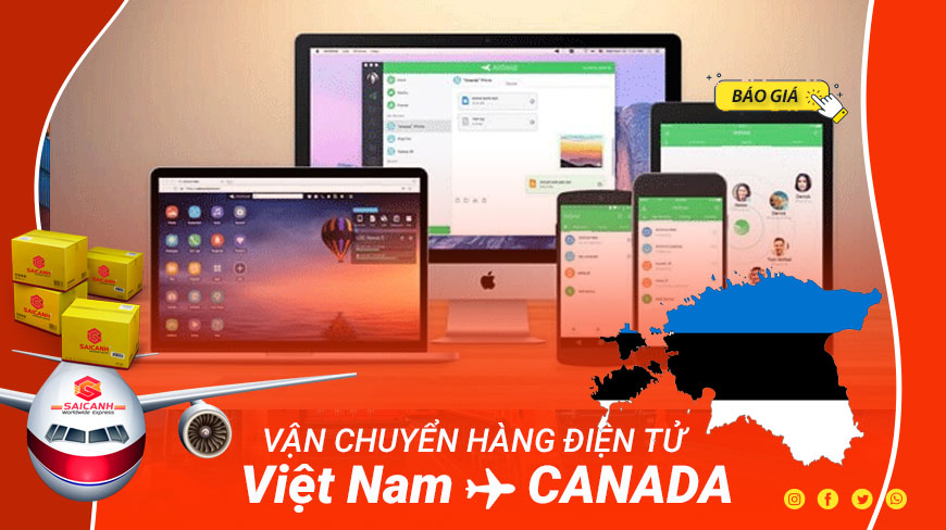 Vận chuyển máy tính laptop điện thoại đi Canada