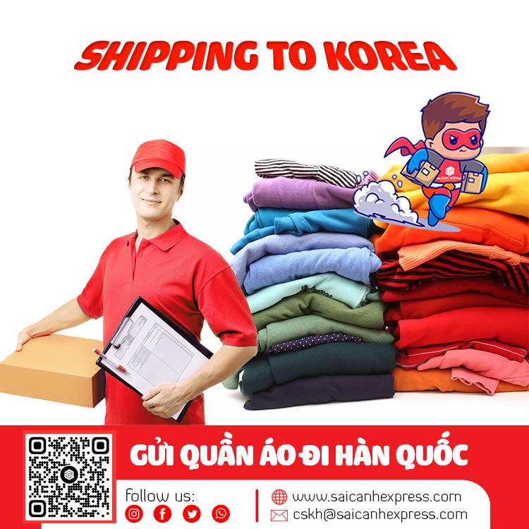 Vận chuyển quần áo đi Hàn Quốc