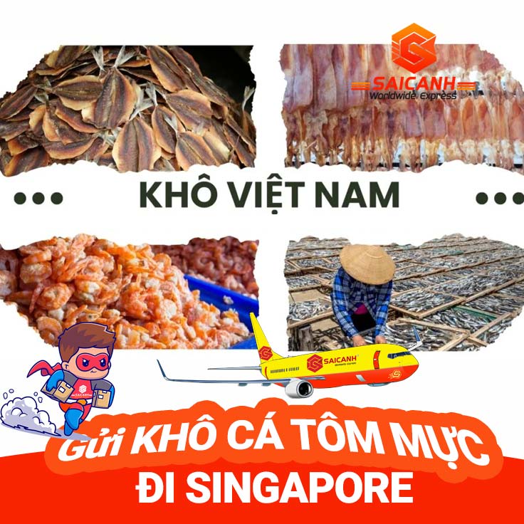 Vận chuyển khô cá tôm mực đi Singapore