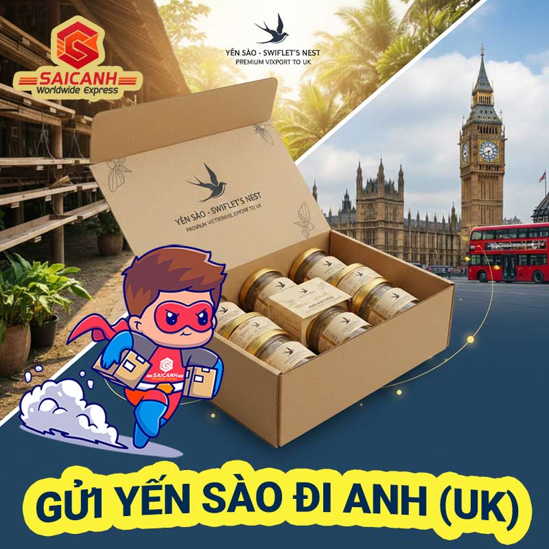 Vận chuyển yến sào đi Anh