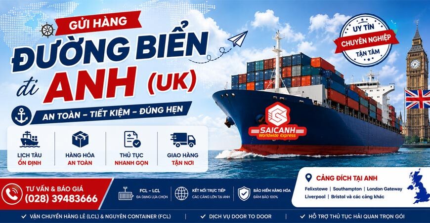 Vận chuyển đường Biển đi Anh