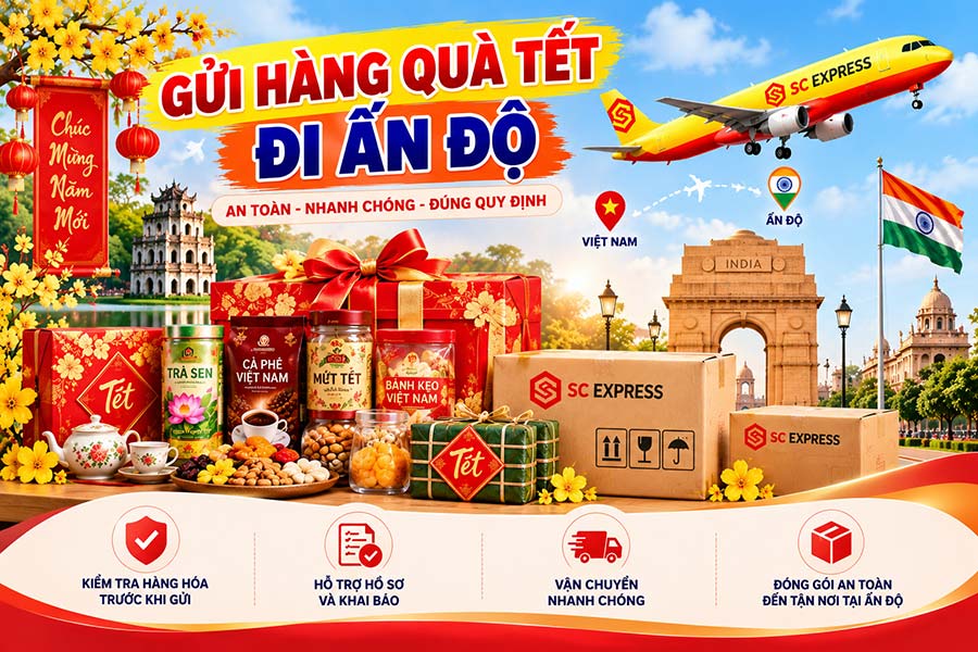 Vận chuyển hàng quà Tết đi Ấn Độ